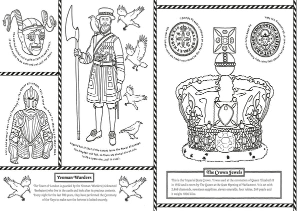 Kings, Queens and Palaces Colouring Book - Paperback