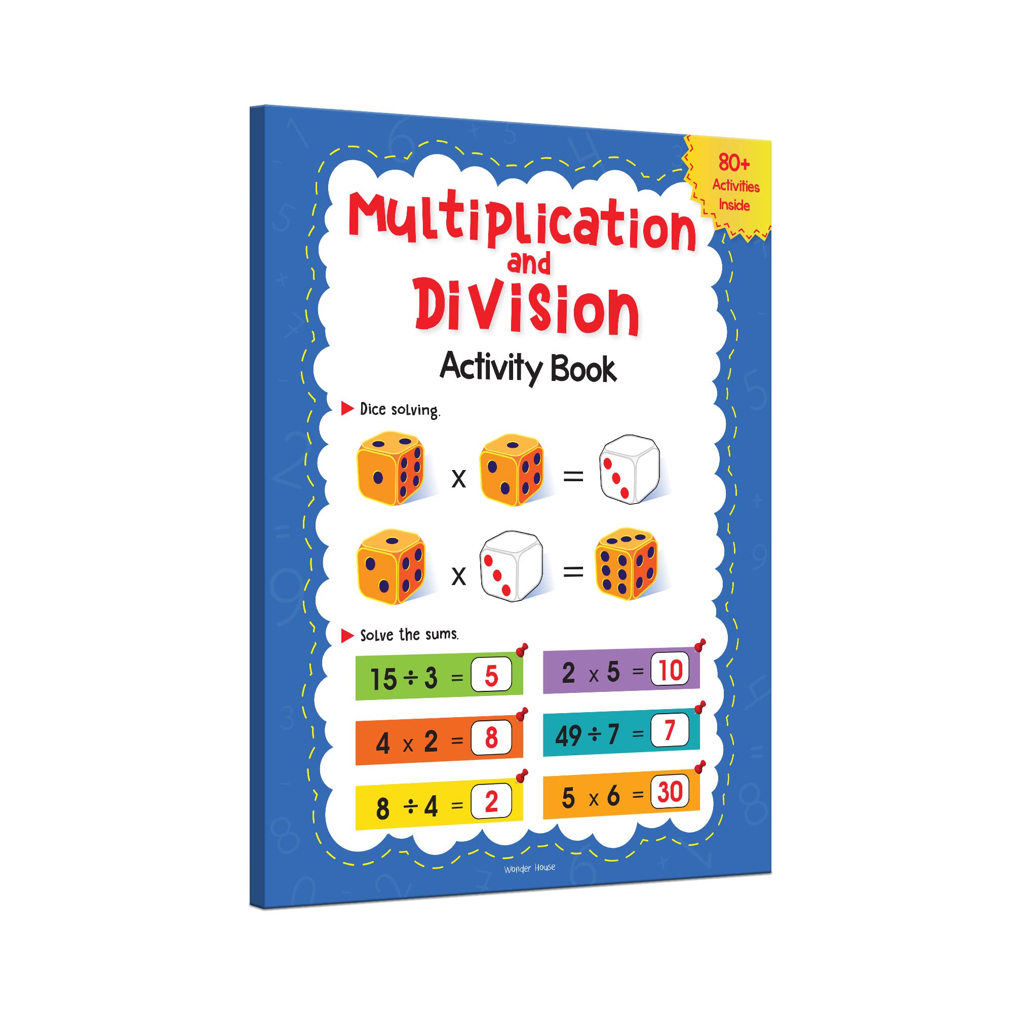 Multiplication and Division Activity Book For Children - 80+ Activities Inside - Paperback