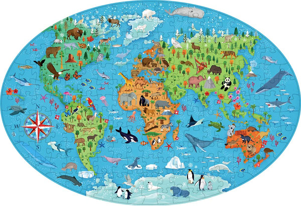 Travel Learn Explore : Animals. Endangered Species Of The Planet - Puzzle Box with Book