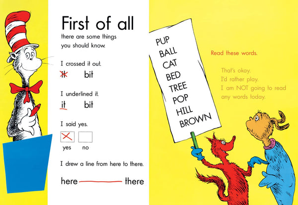 I Am Not Going To Read Any Words Today Âlearn With Dr. Seuss