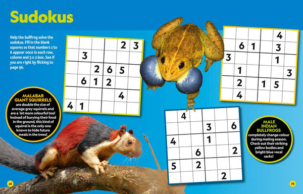 Puzzle Book Coolest Animals: Brain-tickling quizzes, sudokus, crosswords and wordsearches (National Geographic Kids) - Paperback