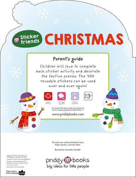 Sticker Friends : Christmas: Over 300 Reusable Stickers - Paperback