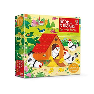 Book and 3 Jigsaws: On the Farm