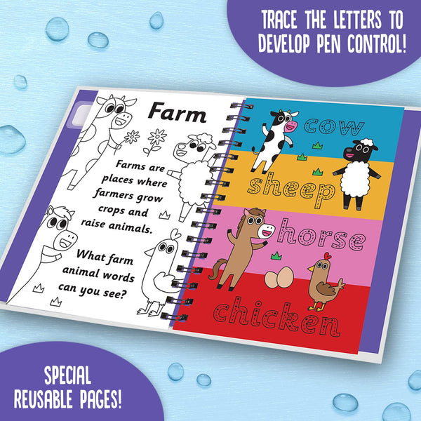 Early Learning Paint with Water Animal Friends First Words - Hardback
