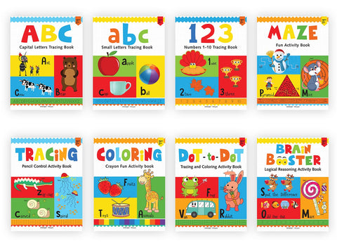 Preschool Complete Learning Activity Pack For Kids (Box Set of 8 Books) - Paperback