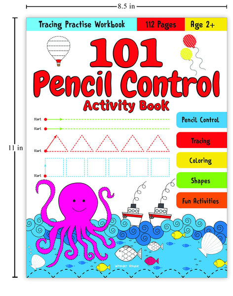 101 Pencil Control Activity Book For Kids - Paperback