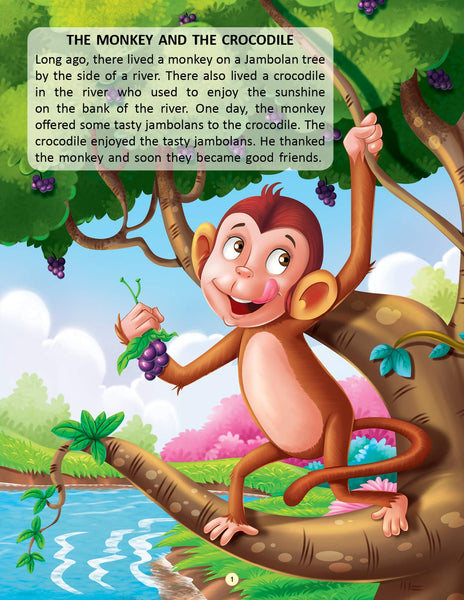 The Monkey And The Crocodile - Book 1 (Famous Moral Stories From Panchtantra) - Paperback