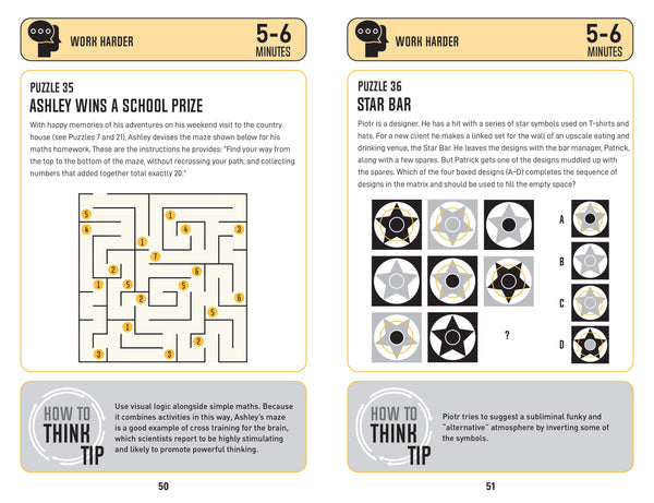 How to Think - Creative Thinking Puzzles: Brain-training puzzles to improve innovative thought - Paperback