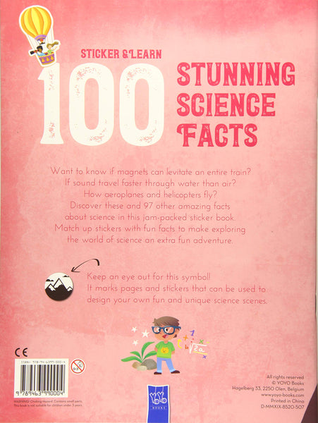 100 Stunning Science Facts Sticker Book - Paperback