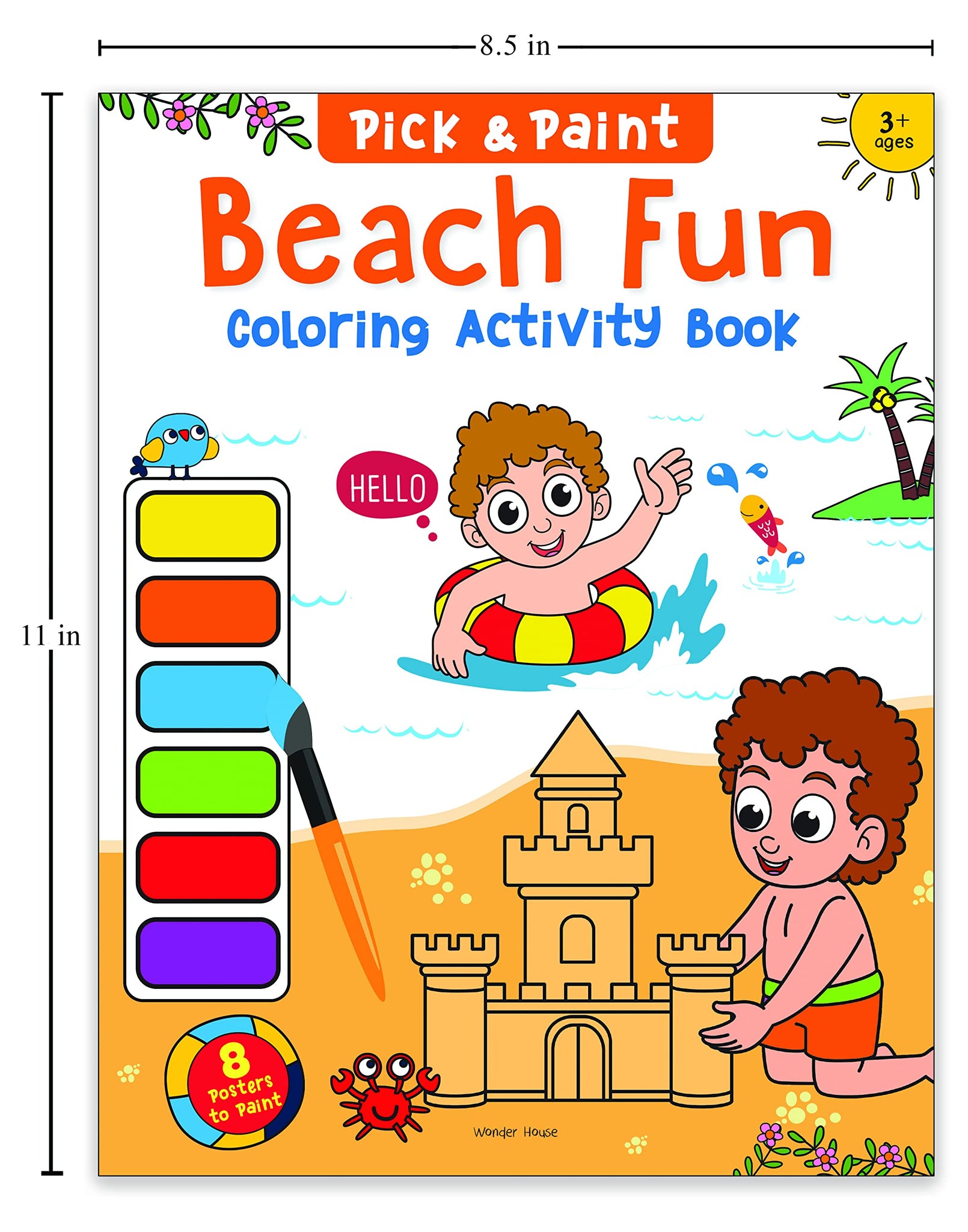 Pick And Paint Colouring Activity Books For Kids : Beach Fun - Paperback