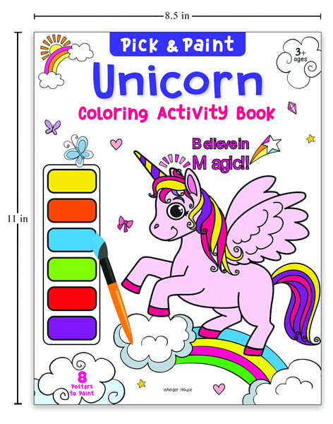 Pick And Paint Colouring Activity Books For Kids : Unicorn - Paperback