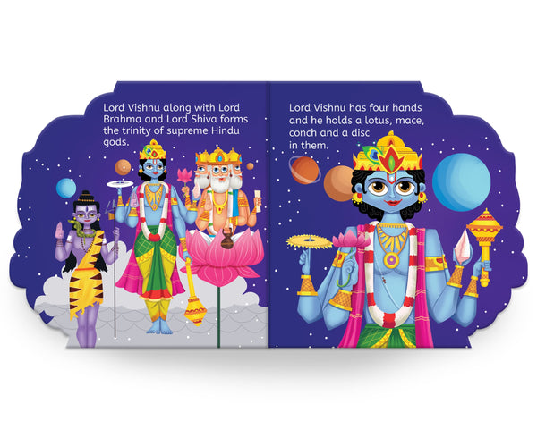 My First Shaped Board Book: Illustrated Vishnu Hindu Mythology Picture Book - Board Book