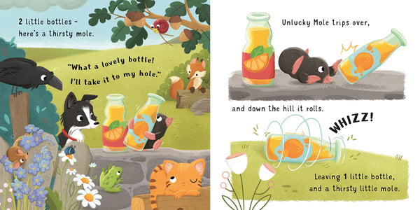 Ten Little Bottles Sitting On The Wall - Board Book