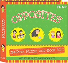 FLAP Opposites 24-piece Puzzle-and-Book Kit - Kool Skool The Bookstore