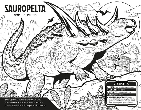Colour Your Own Dinosaurs - Paperback