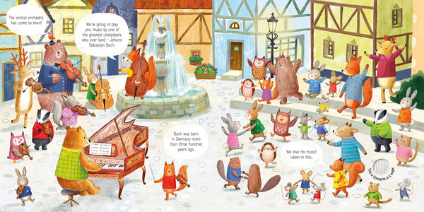 The Animal Orchestra Plays Bach (Musical Books) - Board Book