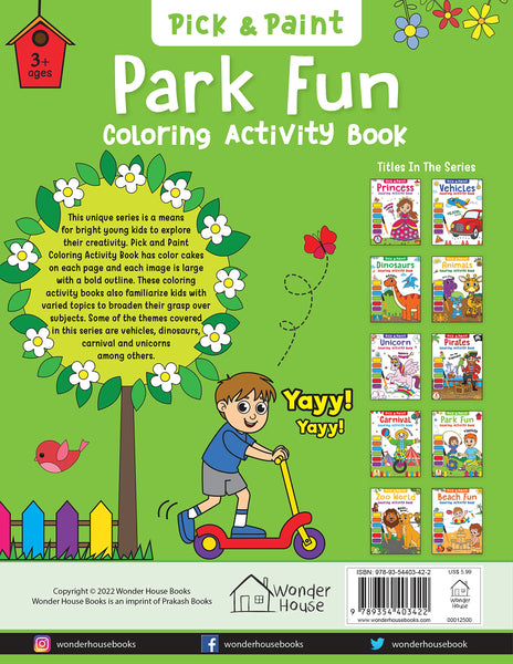 Pick And Paint Colouring Activity Books For Kids : Park Fun - Paperback
