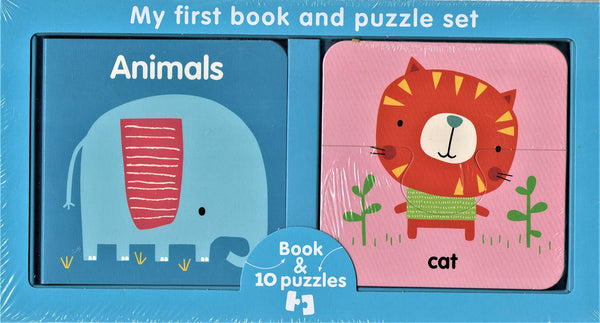 My First Book And Puzzle Set : Animals - Board Book