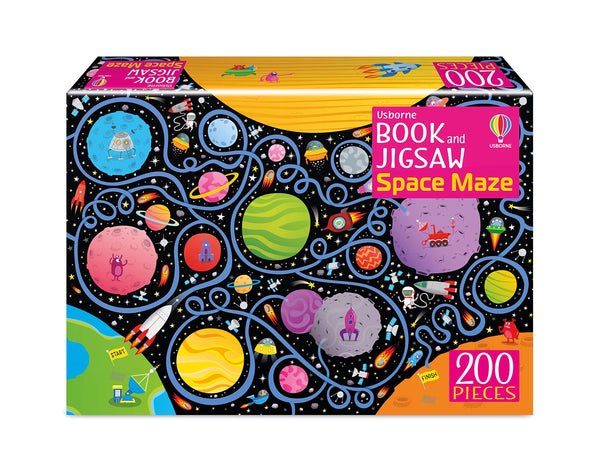 Usborne Book And Jigsaw Space Maze - Paperback