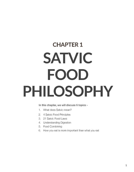 Satvic Food Book : Satvic Movement - Hardback