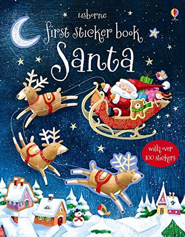 Usborne First Sticker Book Santa- Paperback