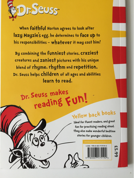 Dr Seuss : Horton Hatches The Egg - Paperback - Kool Skool The Bookstore