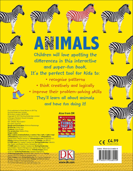 Spot the Difference Animals: Can you Find the Odd One Out? - Board book