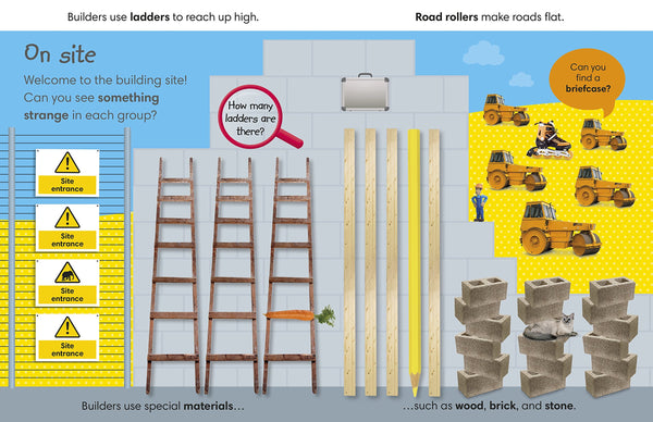 Spot the Difference Building Site: Can you find the odd one out? - Board book
