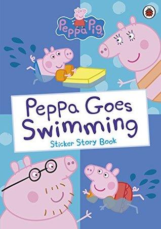 Peppa Pig : Peppa Goes Swimming Sticker Story Book- Paperback - Kool Skool The Bookstore