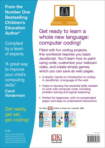 Computer Coding with JavaScript Made Easy, Ages 7-11 (Key Stage 2): Advanced Level Coding Exercises (Made Easy Workbooks) - Paperback