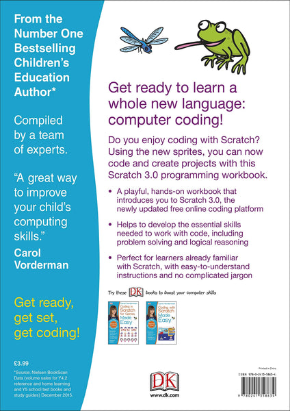 Computer Coding with Scratch 3.0 Made Easy, Ages 7-11 (Key Stage 2): Beginner Level Computer Coding Exercises (Made Easy Workbooks) - Paperback