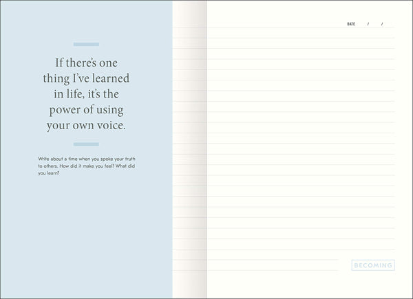Becoming: A Guided Journal for Discovering Your Voice - Hardback