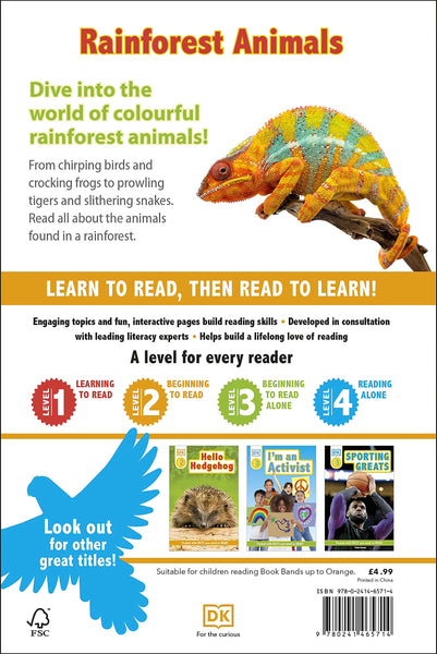 DK Reader Level 2: Rainforest Animals - Hardback