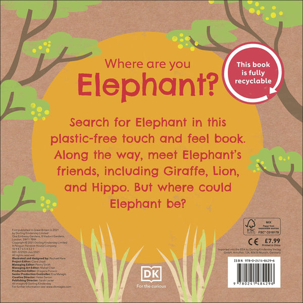 DK Eco Baby: Where Are You Elephant? - Board Book
