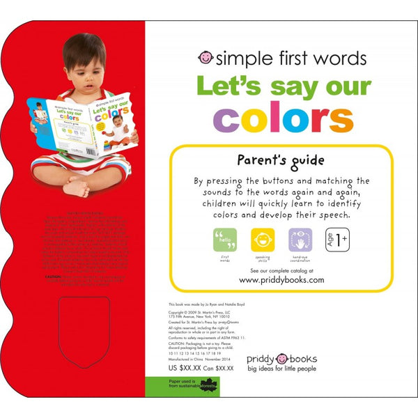 Simple First Words Let's Say Our Colors - Board Book - Kool Skool The Bookstore