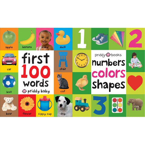 First 100 Words + First 100 Padded: Numbers Colors Shapes (Set of 2 Books) Product Bundle - Paperback