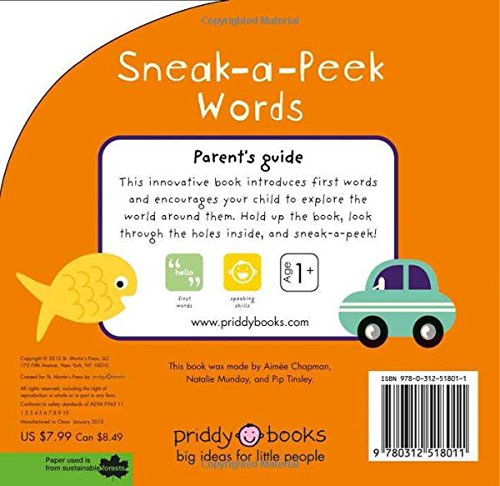 Sneak a Peek: Words - Board Book - Kool Skool The Bookstore