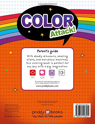 Color Attack! : Dinosaurs, Monsters and Cool Stuff! (Color and Activity Books) - Paperback