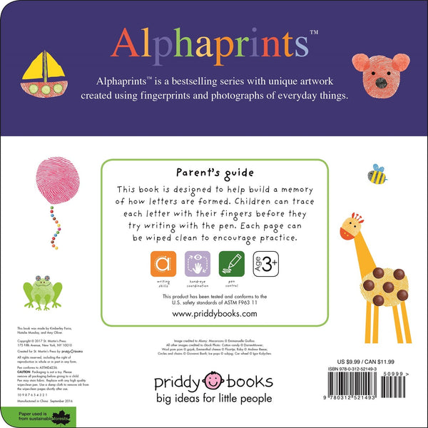 Alphaprints: Trace, Write, and Learn ABC - Board book