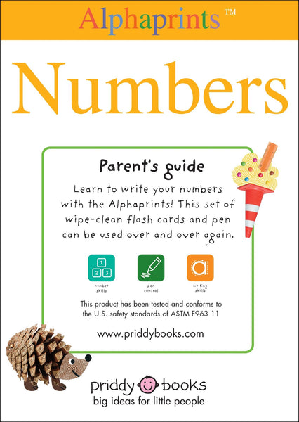 Alphaprints : Wipe Clean Flash Cards Numbers - Board book