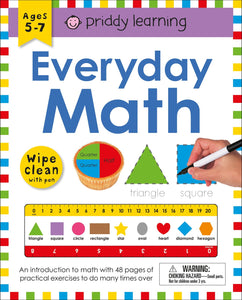 Pridy Learning : Wipe Clean Workbook : Everyday Math : Ages 5-7; wipe-clean with pen (Wipe Clean Learning Books) Spiral-bound