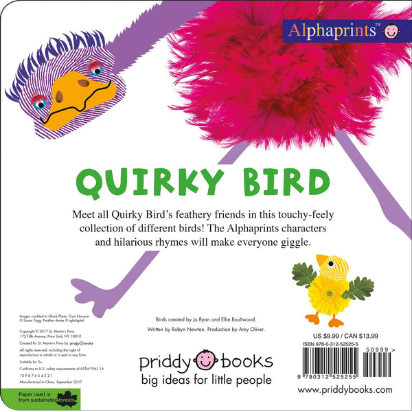 Alphaprints : Quirky Bird and Other Feathered Friends - Board Book