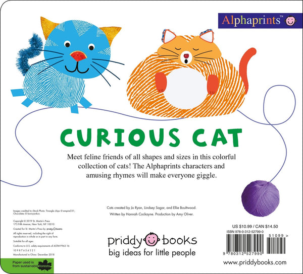 Alphaprints : Curious Cat and other Fluffy Friends - Board Book