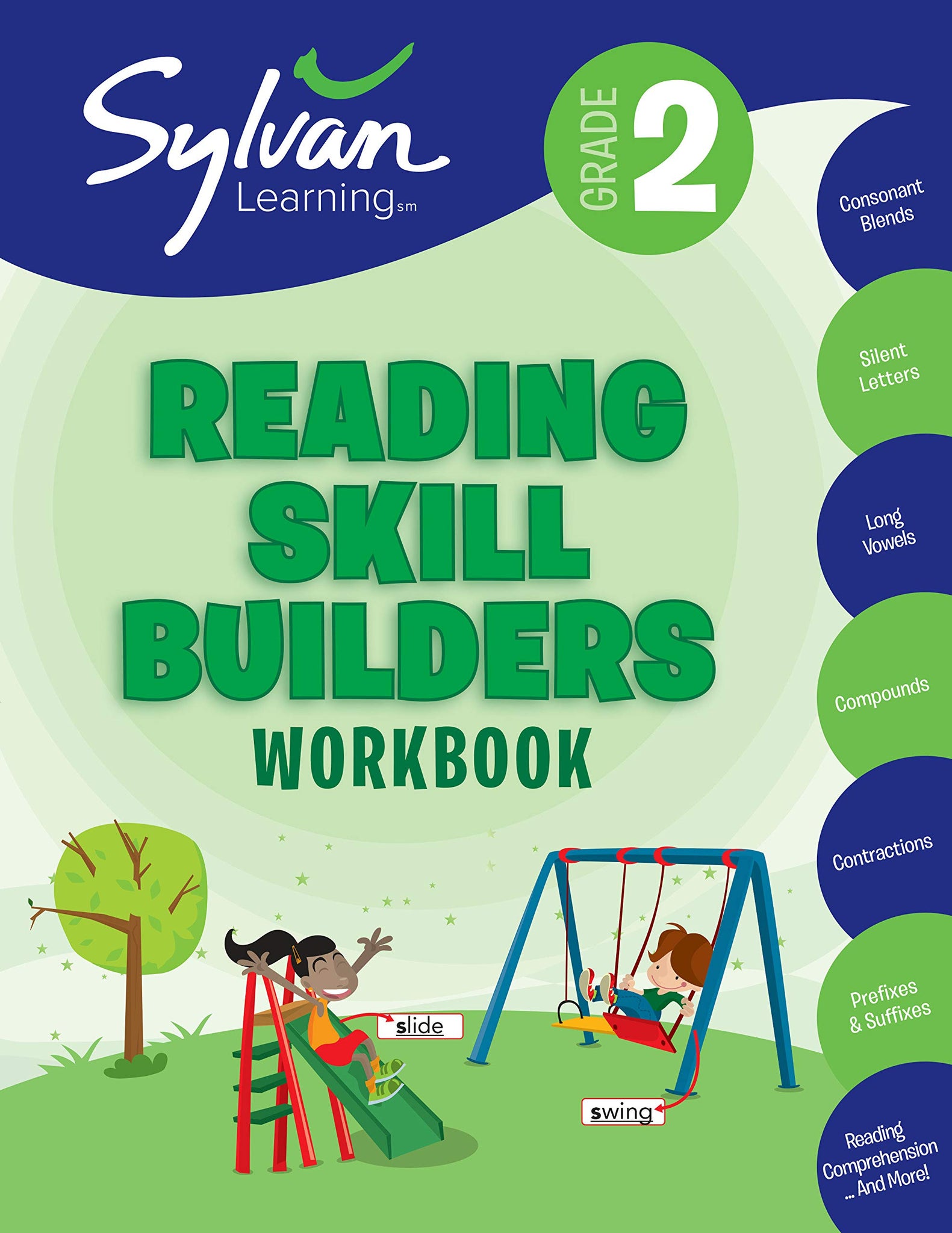 2nd Grade Reading Skill Builders Workbook : Consonant Blends, Silent Letters, Long Vowels, Compounds, Contractions, Prefixes and Suffixes, Reading ... and More (Sylvan Language Arts Workbooks) - Paperback