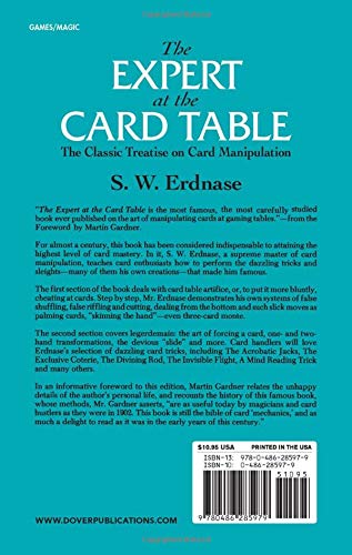 The Expert at the Card Table: The Classic Treatise on Card Manipulatio The Expert at the Card Table: The Classic Treatise on Card Manipulatio