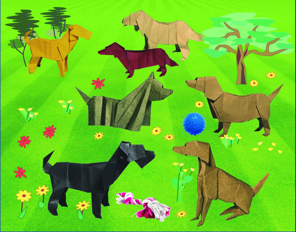 Dogs in Origami : 30 Breeds from Terriers to Hounds - Paperback