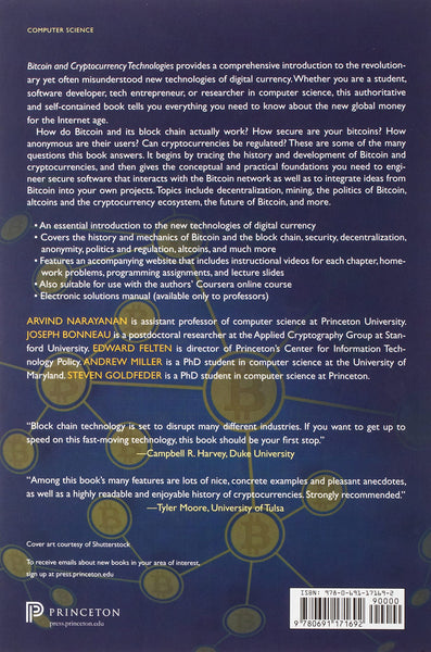 Bitcoin and Cryptocurrency Technologies - Hardback