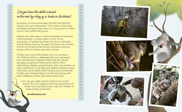 True Stories of Animal Heroes: Fluffles: The Brave Koala Who Held Strong Through A Bushfire - Hardback