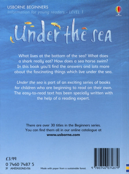 Usborne Beginners : Under The Sea - Hardback - Kool Skool The Bookstore