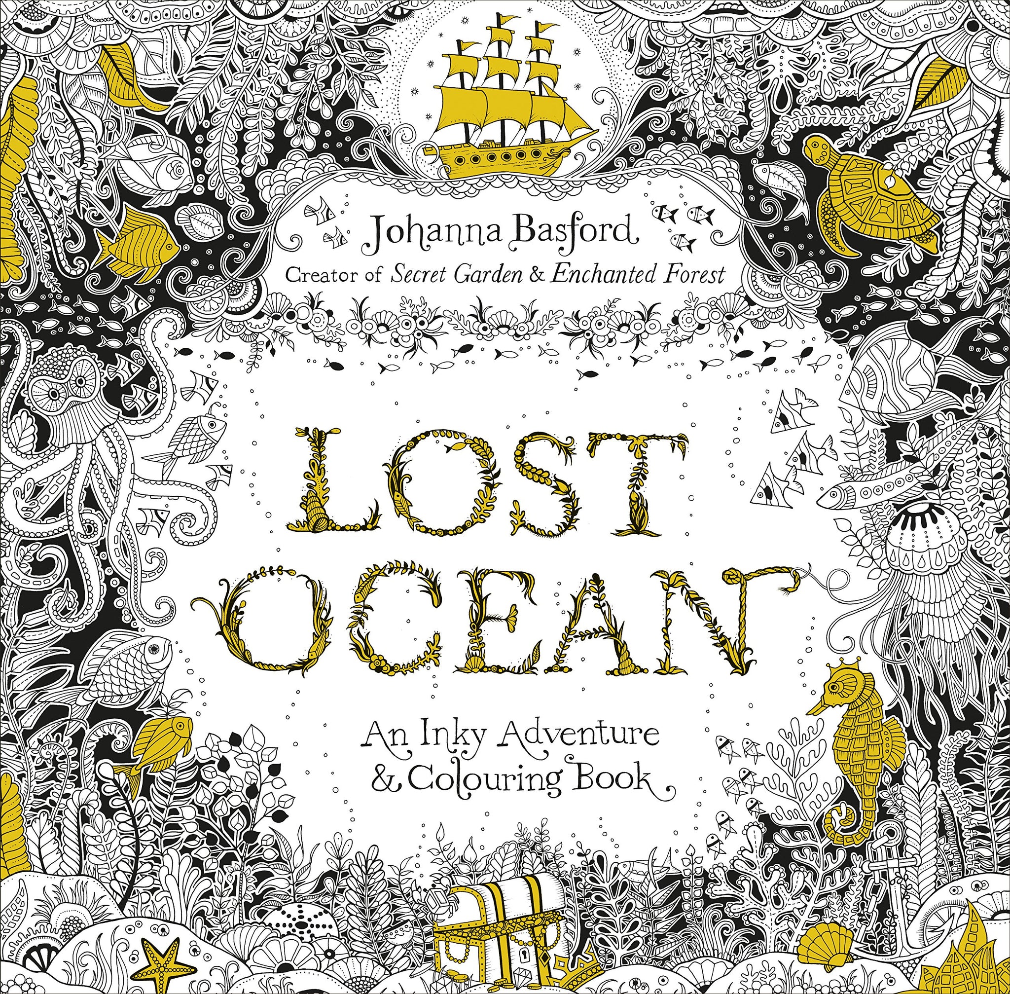 Lost Ocean : An Inky Adventure & Colouring Book - Paperback